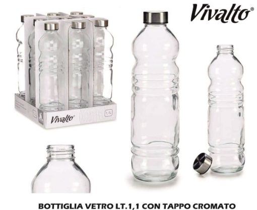 PORTABOTTIGLIE 6 POSTI LT.1 BLU PALACE BOTTIGLIE ACQUA VINO - Big