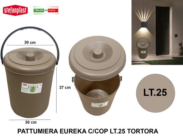 Stefanplast - Pattumiera Eureka con coperchio lt 20