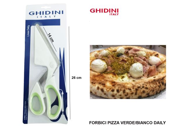 Forbici Pizza Verde/Bianco Daily In Blister - Big House Shop