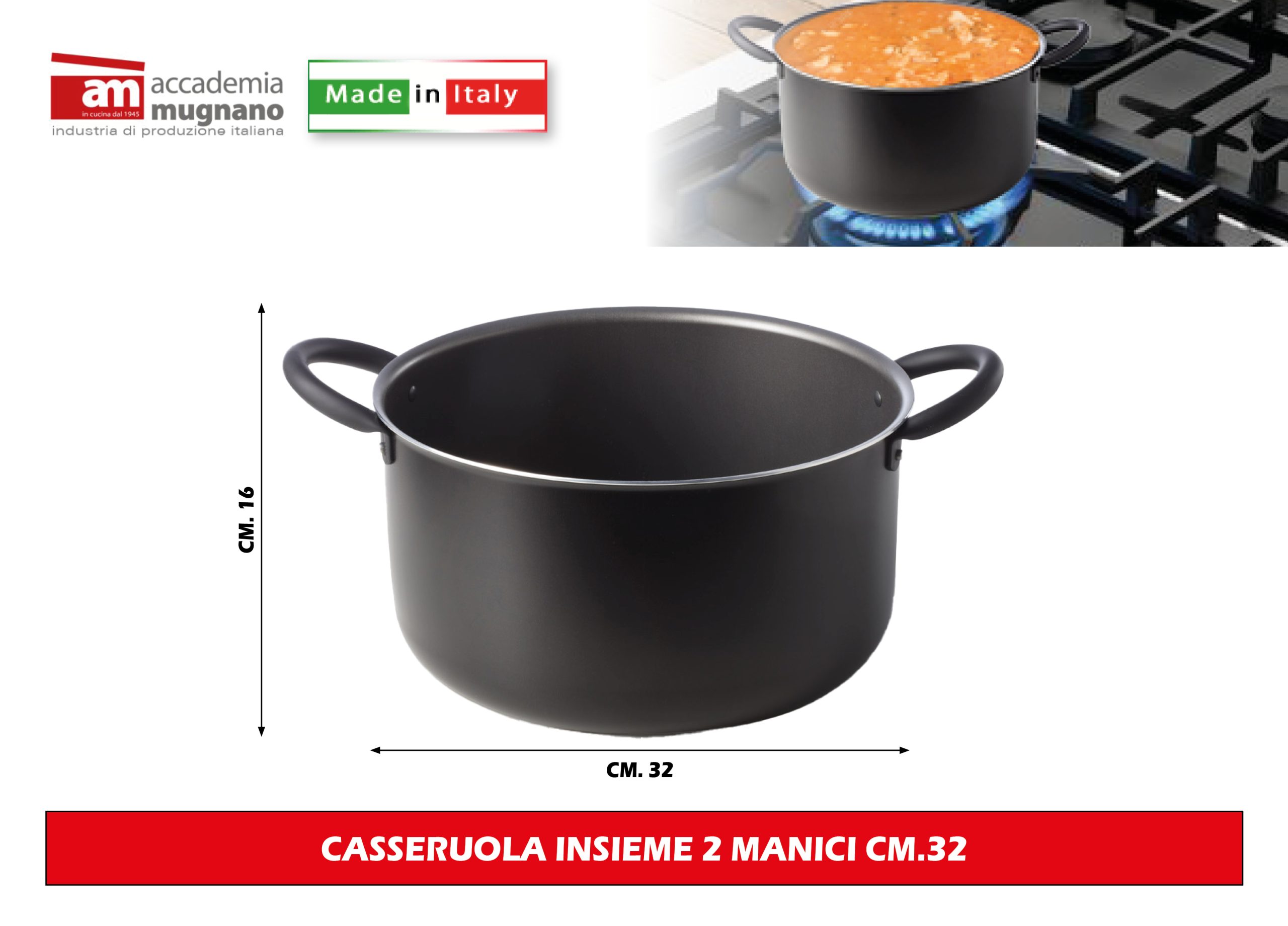 ACCADEMIA MUGNANO SET 3 PADELLE STONE 18/22/26