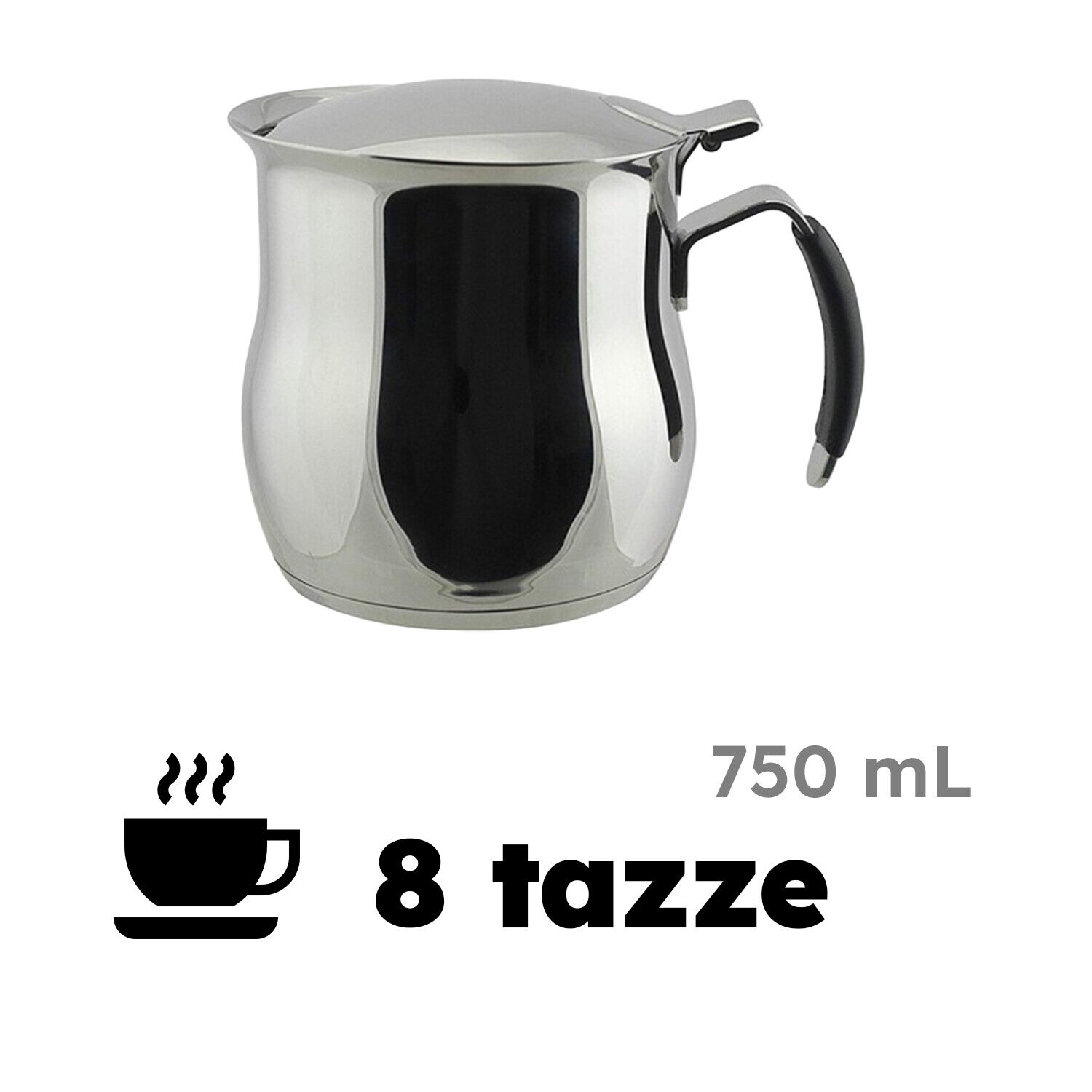 Bricco Bollilatte Bolli Latte Lattiera Caff? Caraffa 750 Acciaio