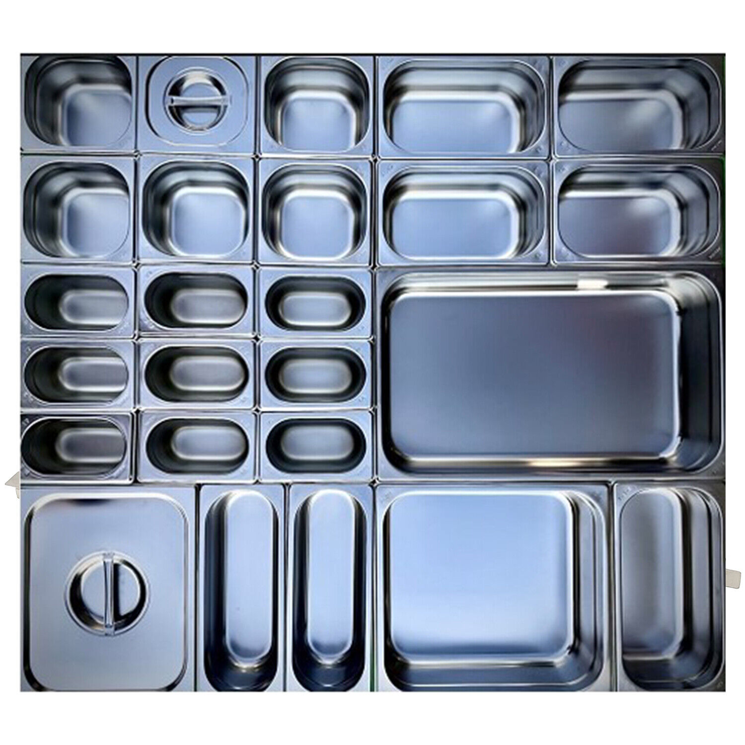 TEGLIA GN 1/1 CM.53X32,5X6,5h ACCIAIO INOX 18/10 - Big House Shop